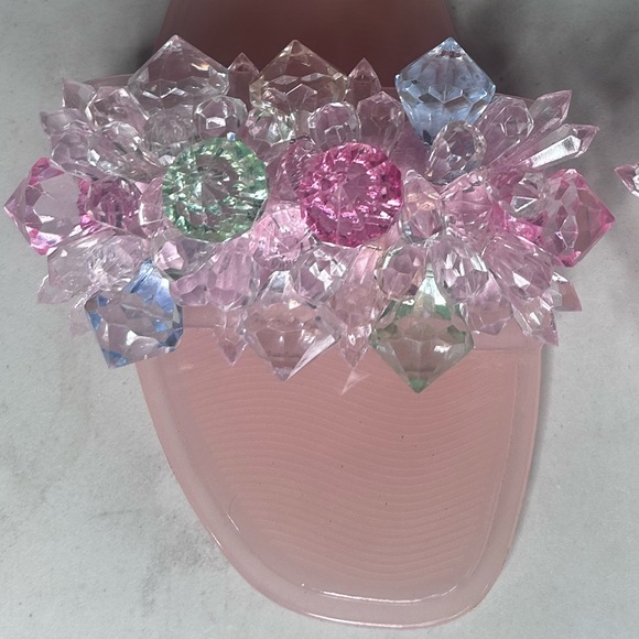 NWOT Bejewelled flat sandals by Rouge - Picture 6 of 6